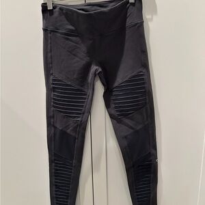ALO Yoga Dark Gray Moto Leggings